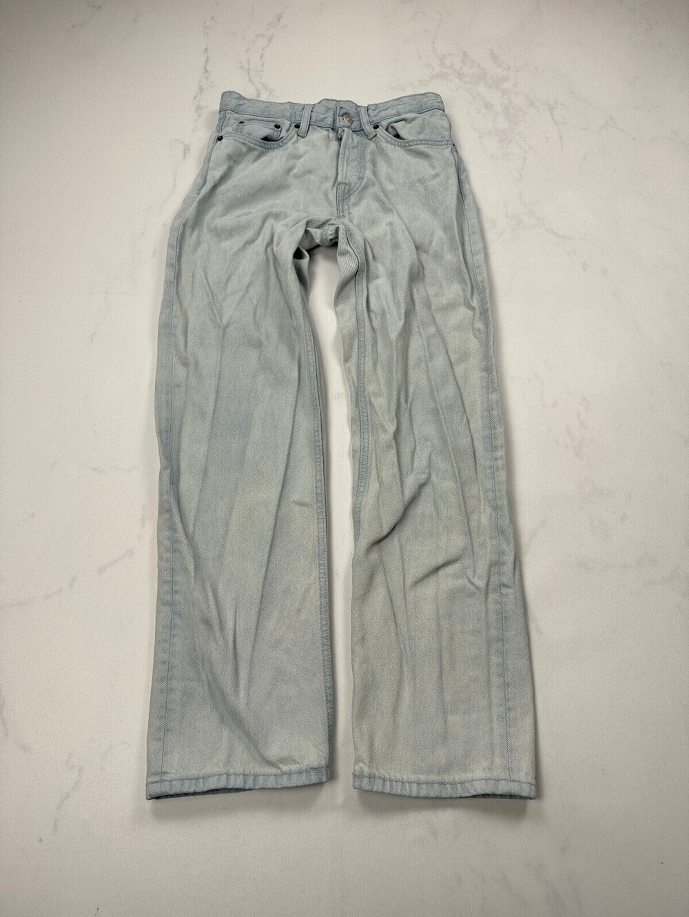 Zara Jeans Wide-Leg Light Blue Modern Straight Leg - Womens 29